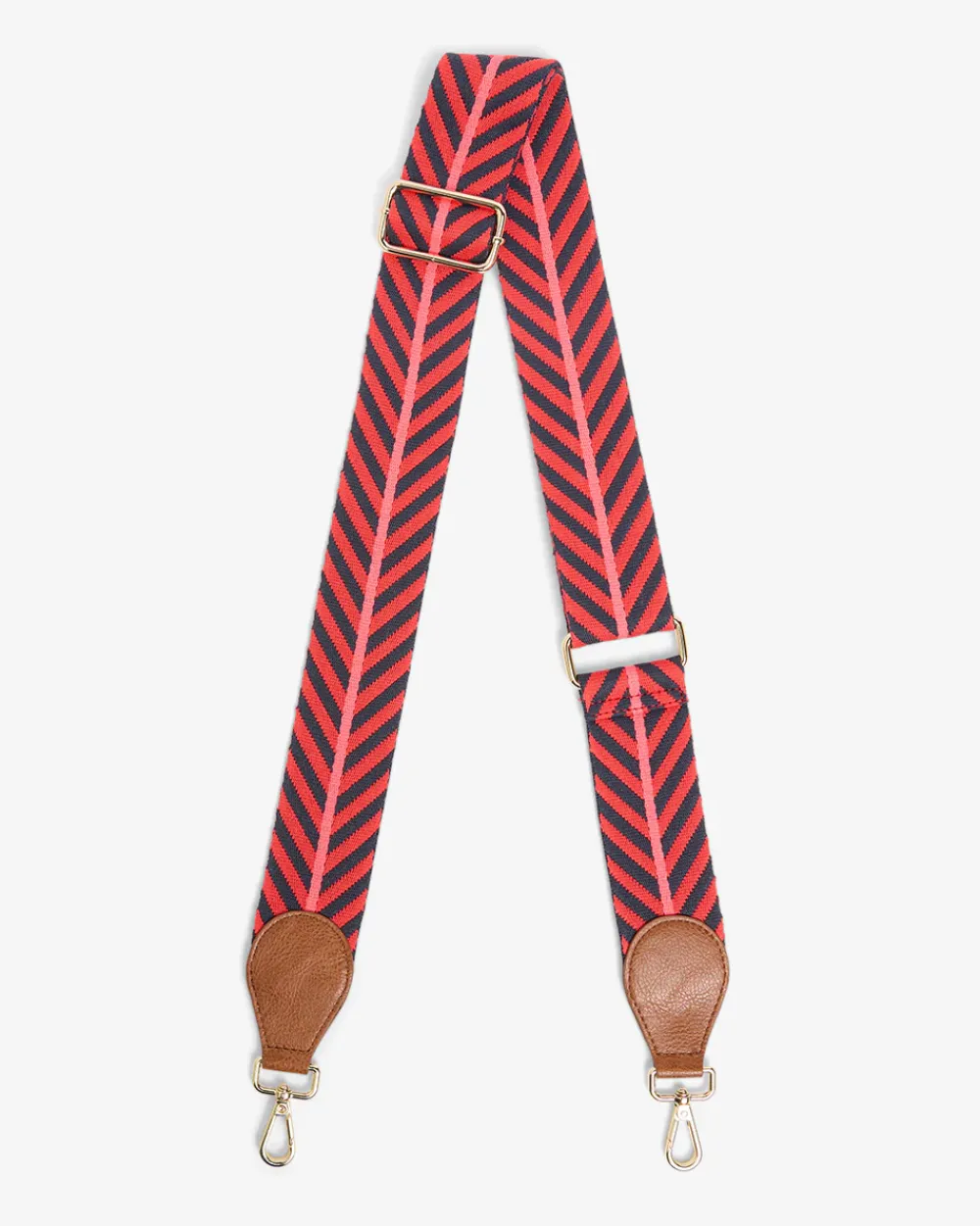 ELMS+KING Accent Strap - Red/Navy with Tan Tab