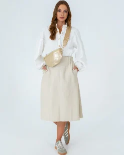 ELMS+KING Alamo Sling Bag - Light Gold Crinkle