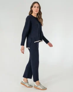 ELMS+KING Avalon Ribbed Pant - Navy
