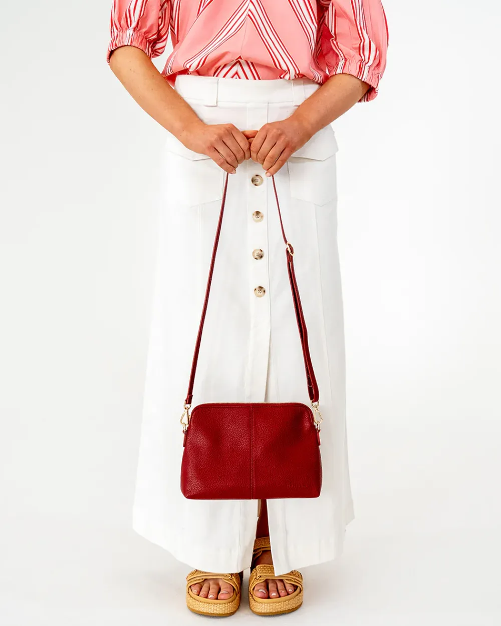 ELMS+KING Burbank Crossbody Large - Burgundy