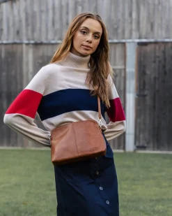 ELMS+KING Burbank Crossbody Large - Tan Pebble