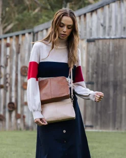 ELMS+KING Burbank Crossbody Large - Tan Pebble