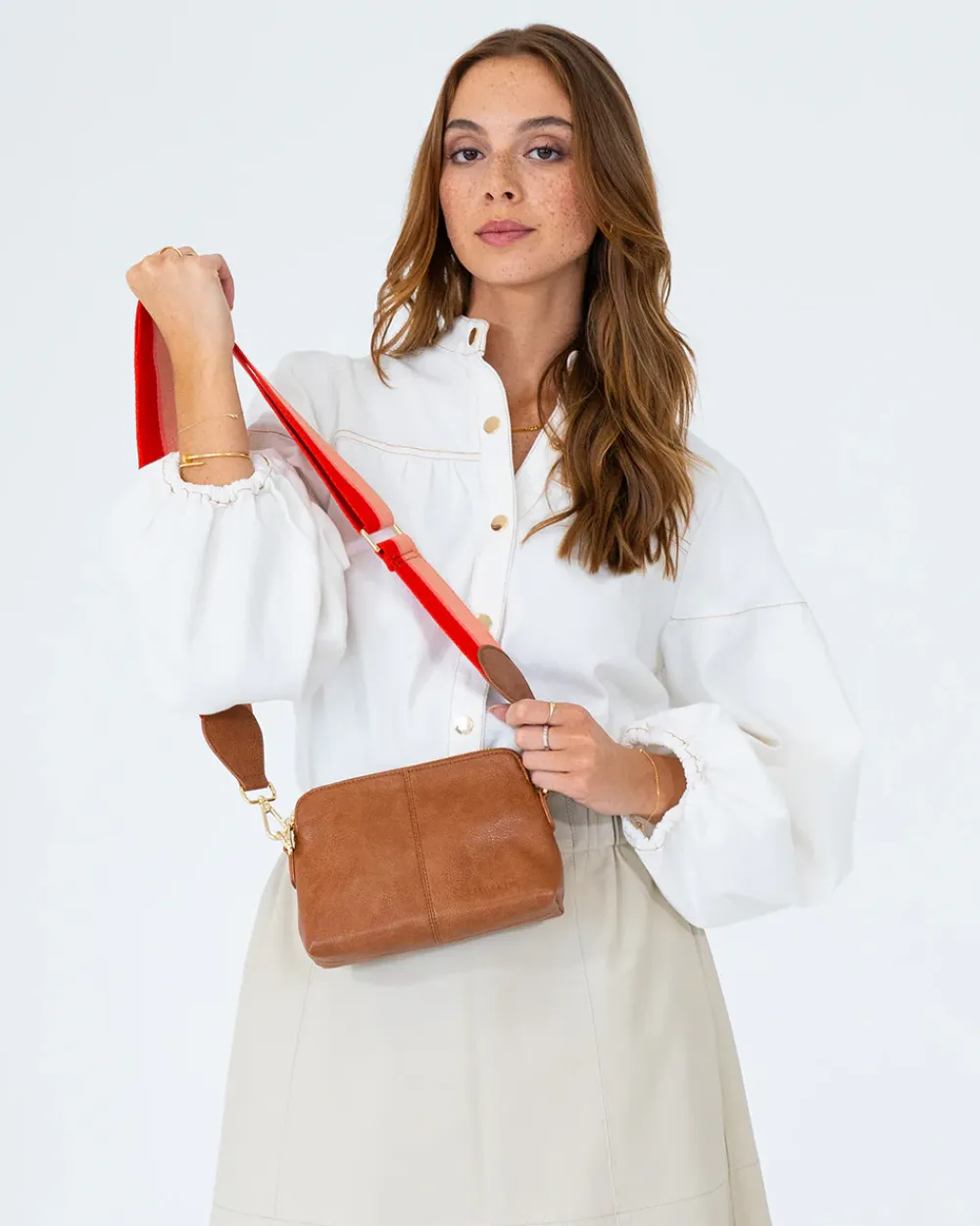 ELMS+KING Burbank Crossbody - Tan Pebble