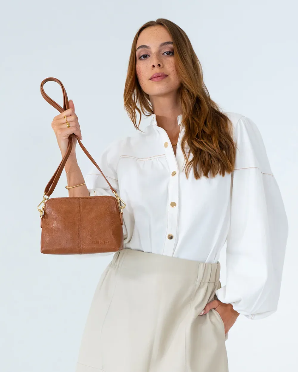 ELMS+KING Burbank Crossbody - Tan Pebble