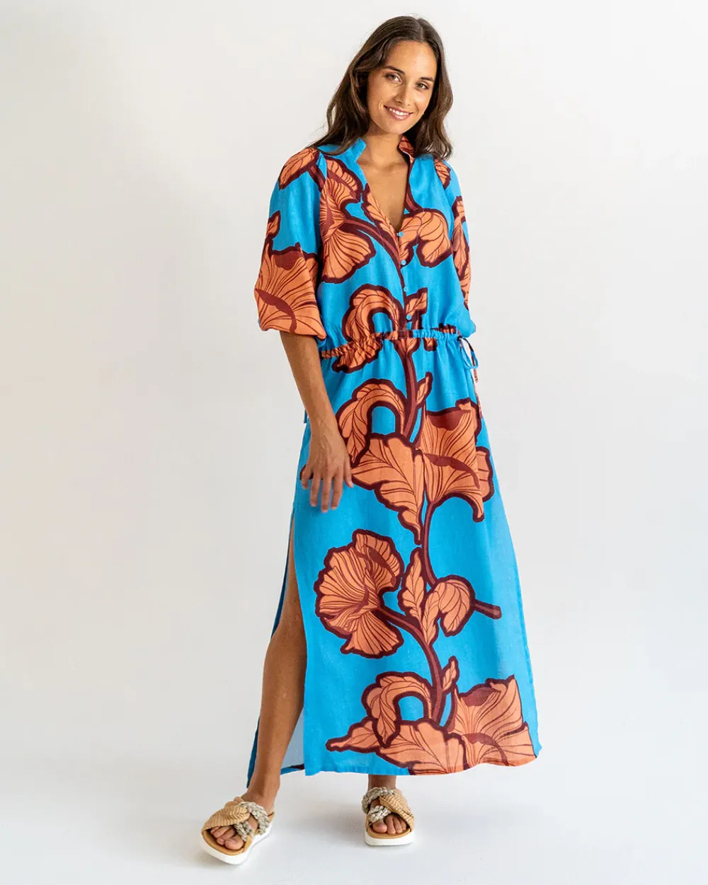 ELMS+KING Cascada Maxi Dress - Hibiscus