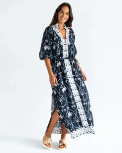 ELMS+KING Cascada Maxi Dress - Navy Palm