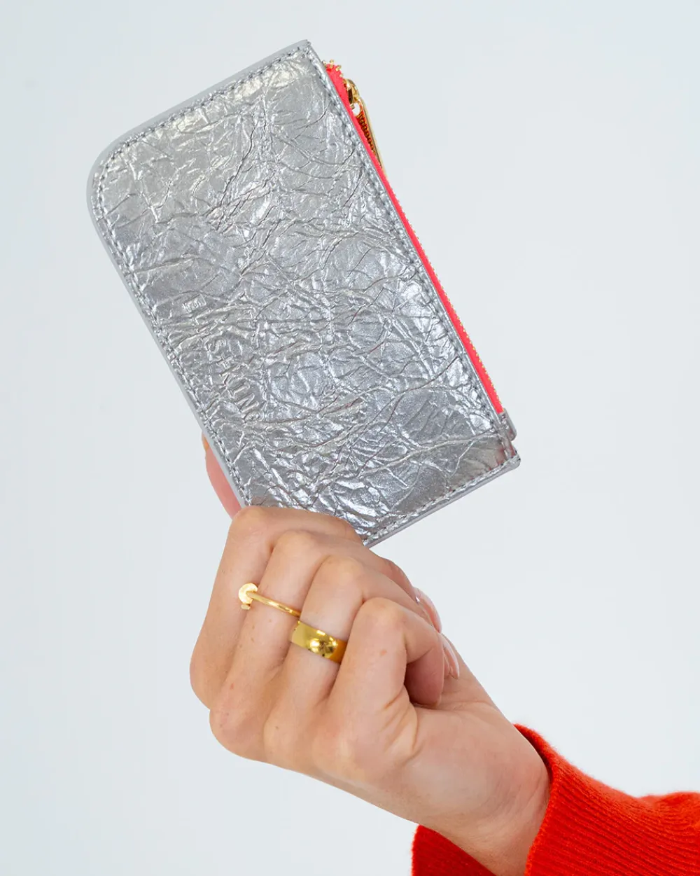 ELMS+KING Centro Wallet - Silver Crinkle