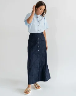 ELMS+KING Hudson Maxi Skirt - Navy