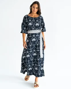 ELMS+KING La Rocco Wrap Skirt - Navy Palm