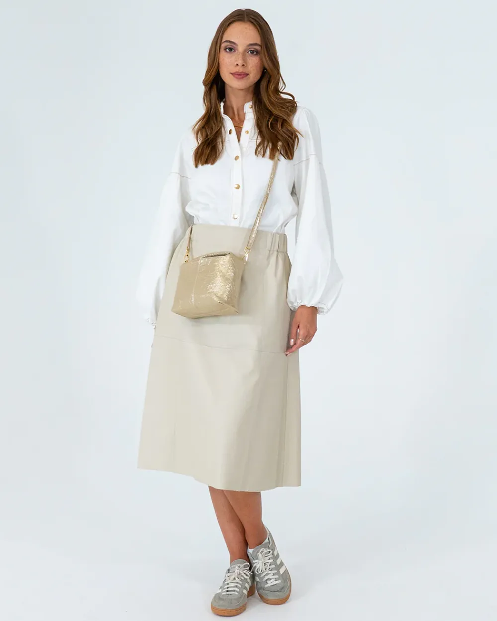ELMS+KING Linton Crossbody - Light Gold Crinkle