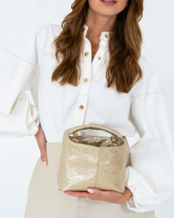 ELMS+KING Linton Crossbody - Light Gold Crinkle
