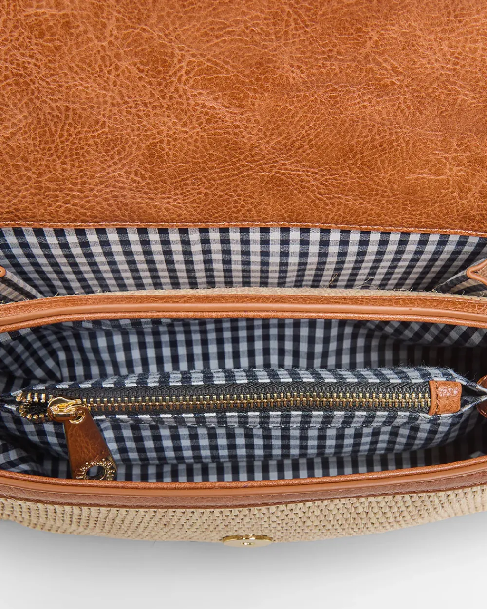 ELMS+KING Lugano Crossbody - Tan Weave