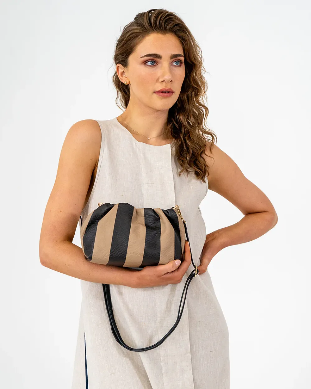 ELMS+KING Monty Bag - Latte Stripe