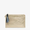 ELMS+KING New York Coin Purse - Light Gold Crinkle