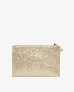 ELMS+KING New York Coin Purse - Light Gold Crinkle