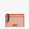 ELMS+KING New York Coin Purse - Orange w/Canvas