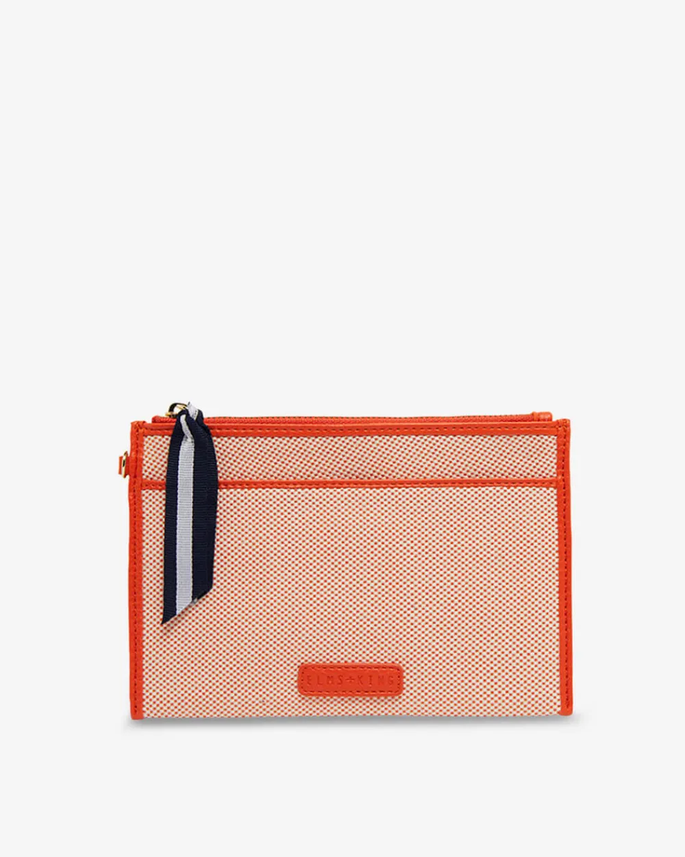 ELMS+KING New York Coin Purse - Orange w/Canvas
