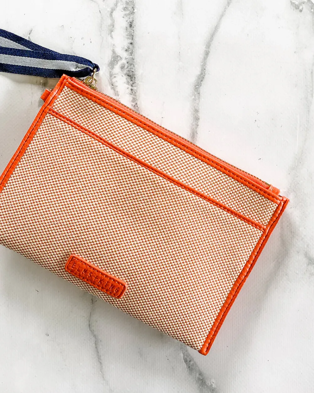 ELMS+KING New York Coin Purse - Orange w/Canvas