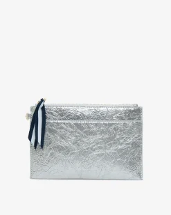 ELMS+KING New York Coin Purse - Silver Crinkle