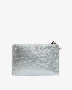 ELMS+KING New York Coin Purse - Silver Crinkle