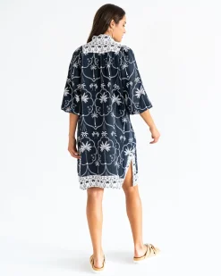 ELMS+KING Salvador Kaftan - Navy Palm