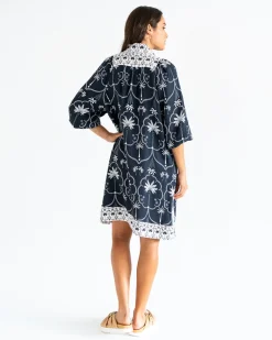 ELMS+KING Salvador Kaftan - Navy Palm