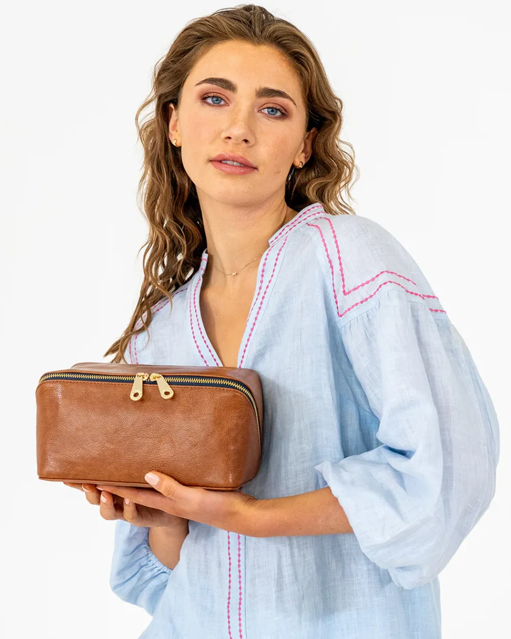 ELMS+KING Washbag - Tan Pebble PU